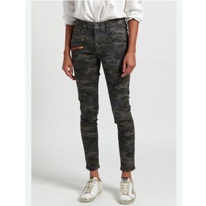 Etienne Marcel Zippered Camouflage Jeans $228 29